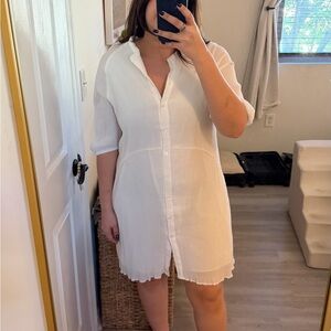 Topshop Cream Shirt Dress